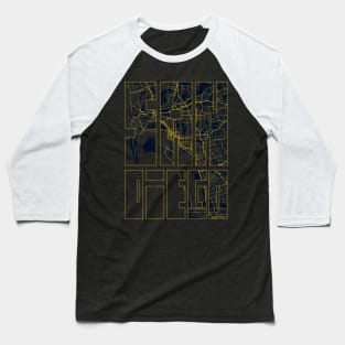 San Diego, California, USA City Map Typography - Gold Art Deco Baseball T-Shirt